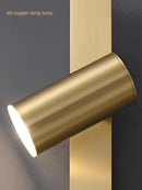 Minimalist luxury copper wall light with LED strip