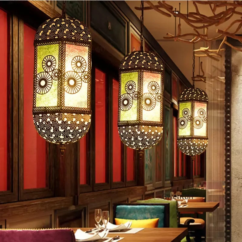 Decorative Asian hanging chandelier for bohemian interiors