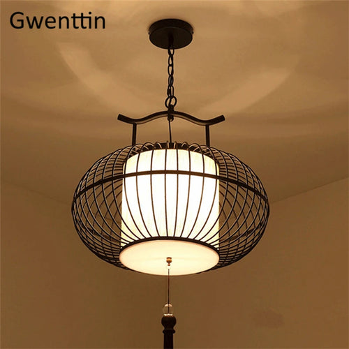 Chinese style LED pendant light for modern interior decoration - vue 6 sur 8