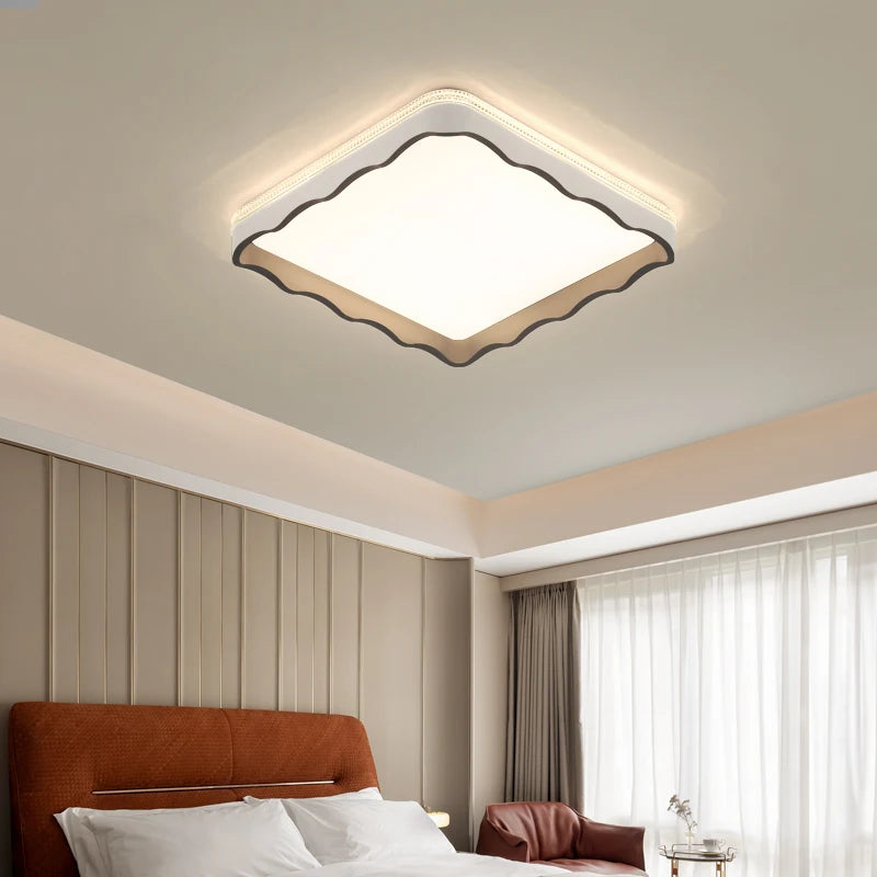 Simple wave shape ceiling light for indoor decor - vue 4 sur 10