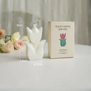 handmade scented tulip candle for decorations and aromatherapy