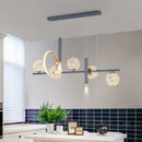 Modern LED gypsophila glass chandelier with remote dimming for interior décor