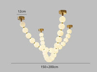 Nordic design LED bead chandelier for home decoration