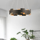 Metal pendant light with adjustable cord