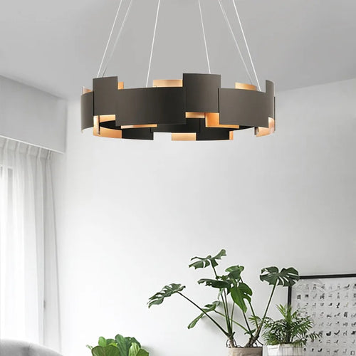 Metal pendant light with adjustable cord