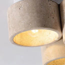 Natural marble ceiling light with stone pendant