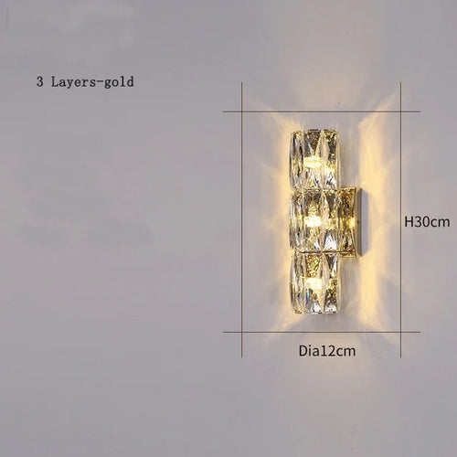 Modern crystal wall light for elegant interior decor - vue 10 sur 14