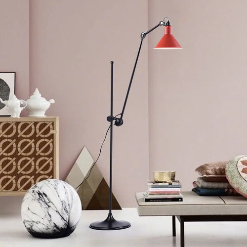 Modern industrial macaron design floor lamp - vue 4 sur 10