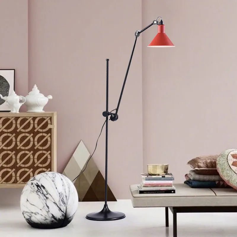 Modern industrial macaron design floor lamp - vue 4 sur 10