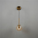 Vintage postmodern nordic glass ball LED wall light