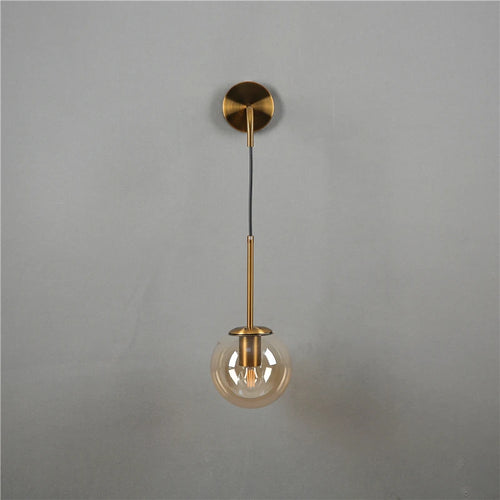 Vintage postmodern nordic glass ball LED wall light - vue 6 sur 15