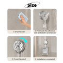 Suction cup glacier pattern toilet brush with long handle and wall mount