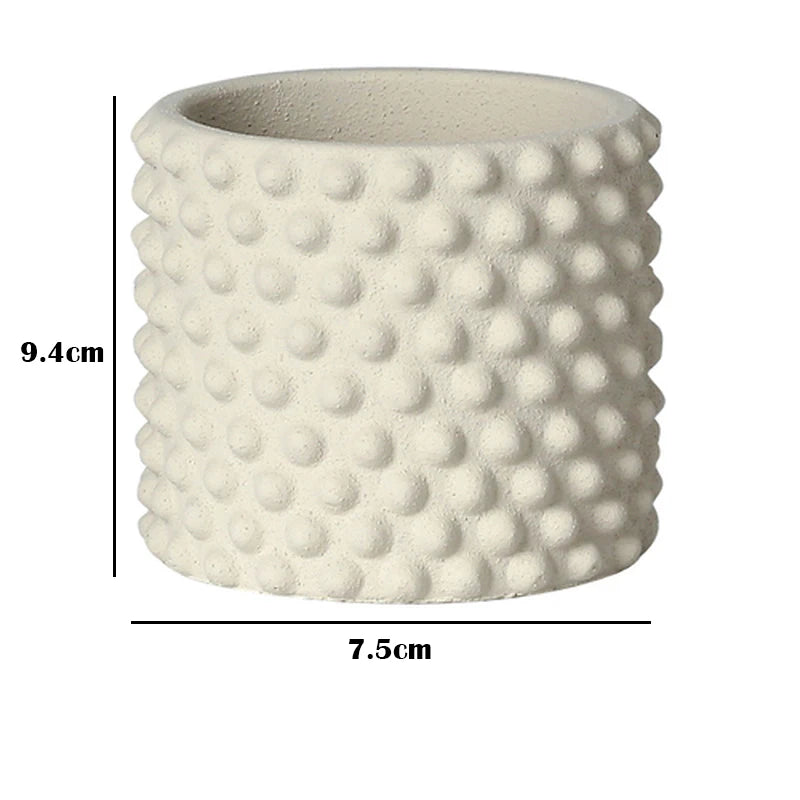 Nordic style retro cement flower pot for home decoration - vue 14 sur 33