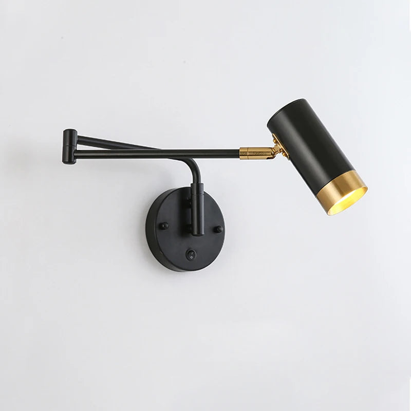 Modern adjustable iron wall light art deco design