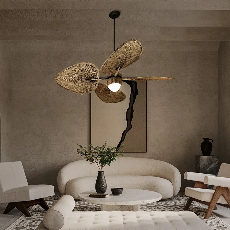 Modern wabi-sabi style decorative vine LED chandelier