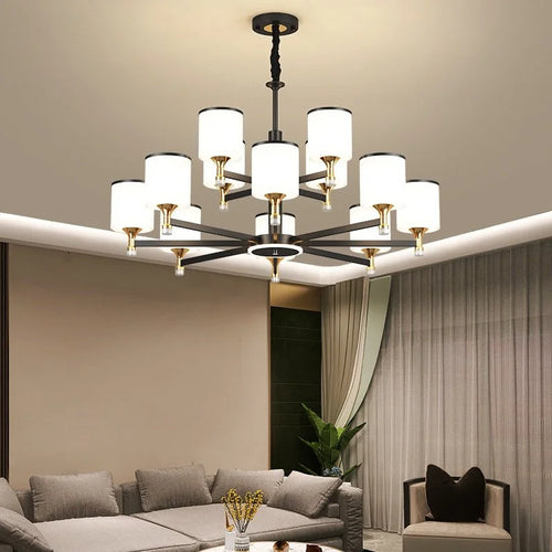Modern LED chandelier for elegant and luxurious interior decor - vue 3 sur 10