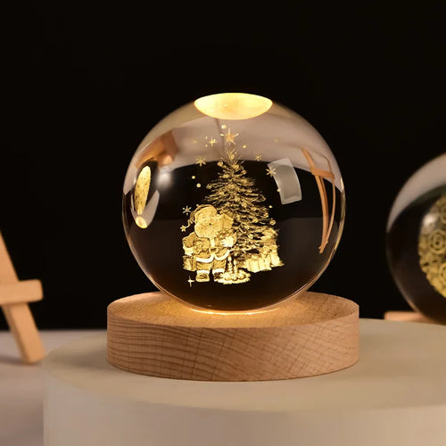 3D crystal ball solar system engraved decorative gift - vue 26 sur 32