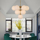 Modern copper chandelier for an elegant interior