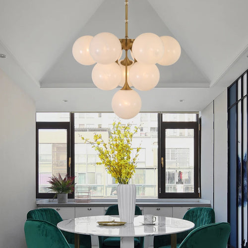 Modern copper chandelier for an elegant interior - vue 2 sur 9