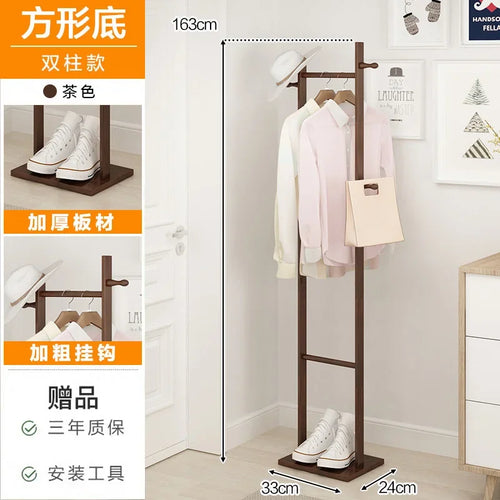 multifunctional bamboo coat rack for modern clothes - vue 10 sur 15