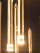 Minimalist postmodern metal LED double loft chandelier indoor lighting
