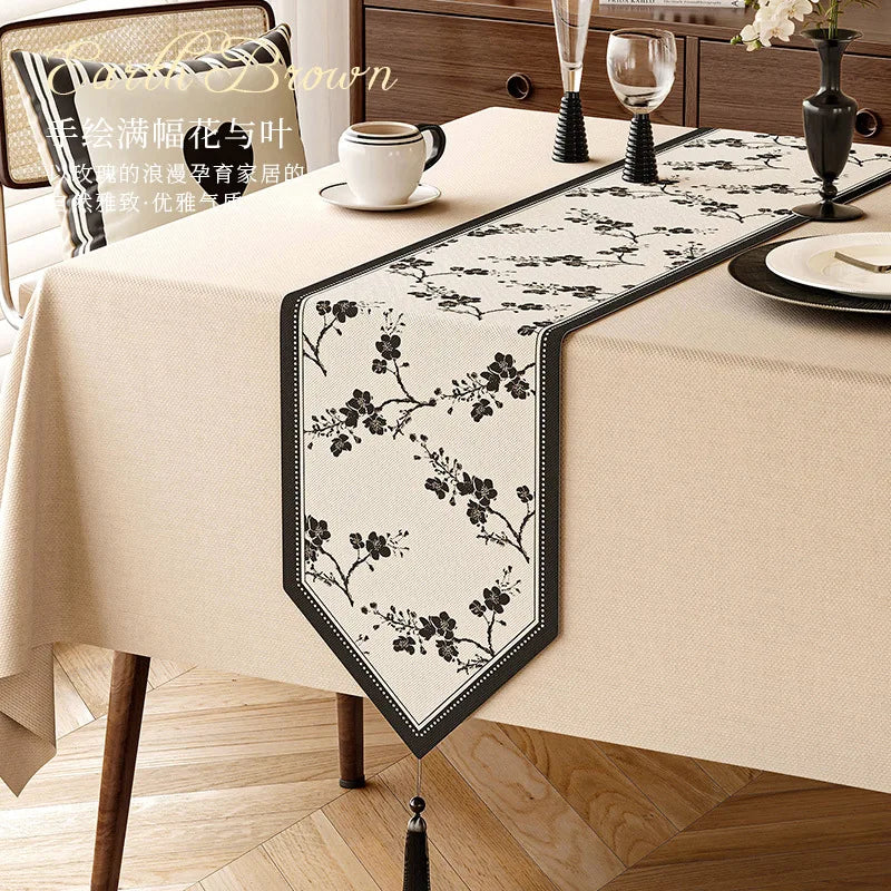 Vintage floral table runner country style