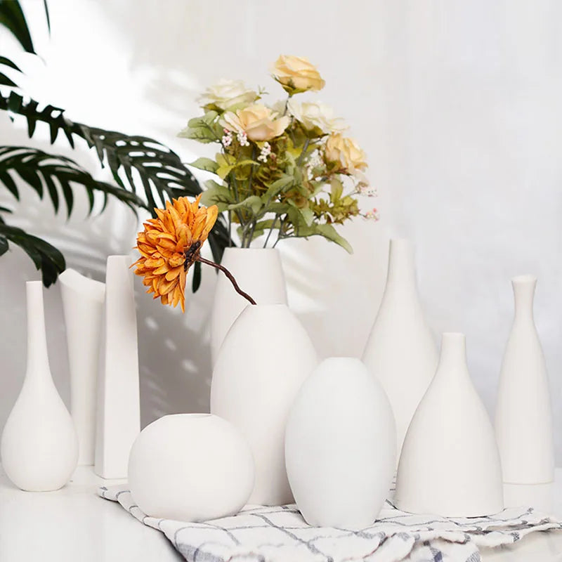 modern ceramic vase for dried flowers handmade decoration