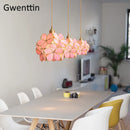 Art deco floral glass pendant light for elegant interiors