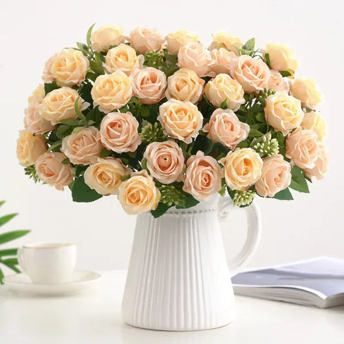 Artificial rose bouquet for weddings and decoration