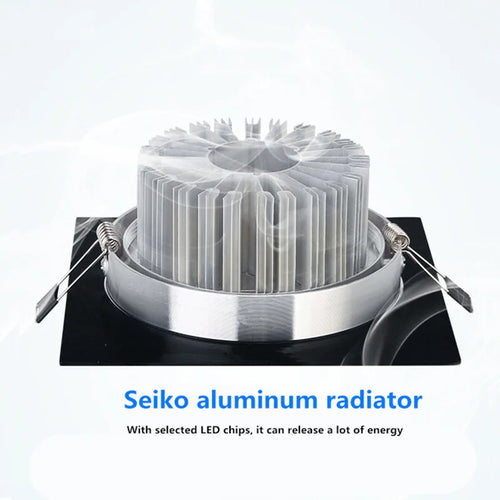 Dimmable square LED spotlight for interior decoration - vue 4 sur 8
