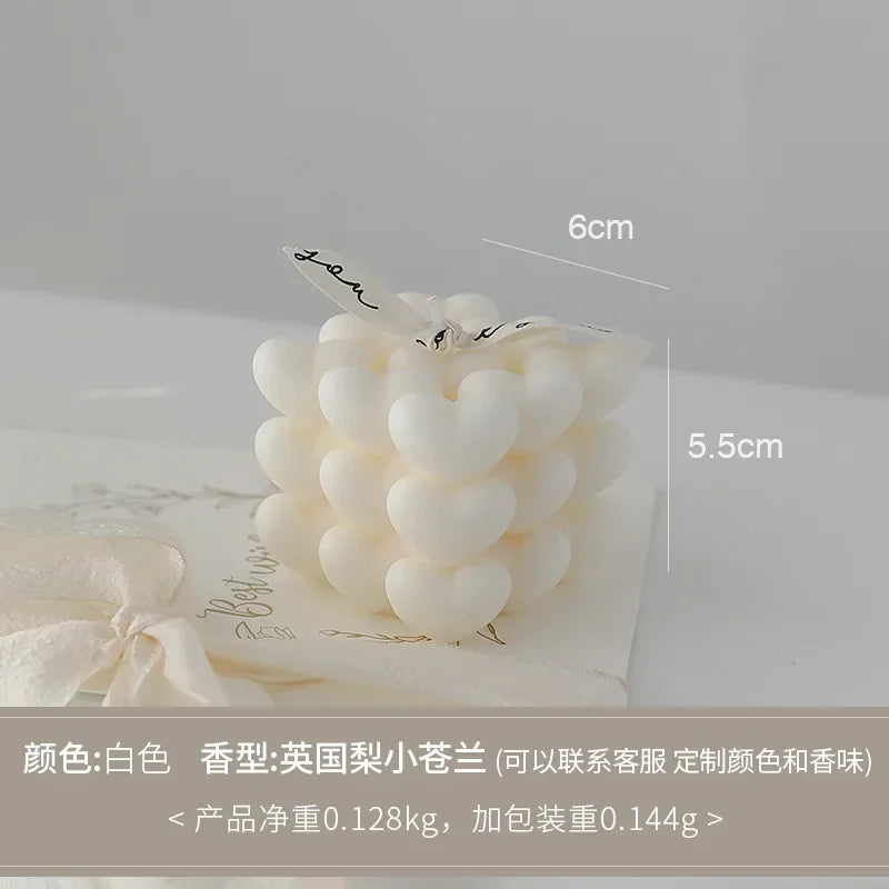 handmade scented heart-shaped aromatherapy candle - vue 8 sur 11
