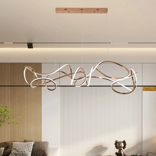 Modern designer chandelier for elegant and refined indoor lighting - vue 4 sur 8