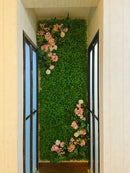 Artificial grass wall decoration for events and parties