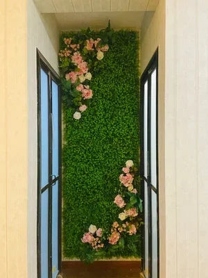 Artificial grass wall decoration for events and parties - vue 17 sur 21