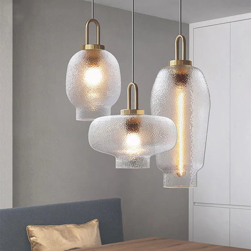 Minimalist glass chandelier with luxurious design for modern décor - vue 3 sur 10
