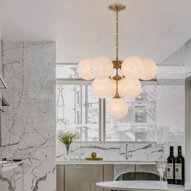 Modern copper chandelier for an elegant interior - vue 3 sur 9