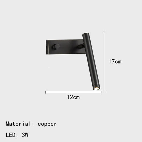 Copper wall lights with rotary switch - vue 9 sur 8