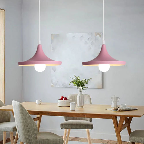 Retro nordic aluminium pendant light for indoor lighting - vue 5 sur 20