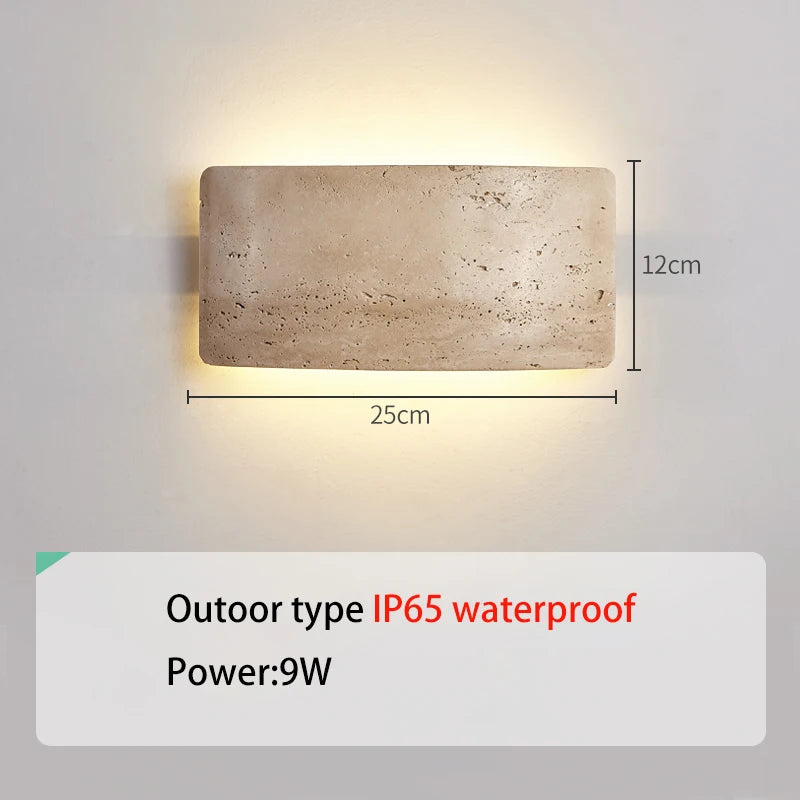 applique murale led wabi-sabi étanche pour jardin et intérieur