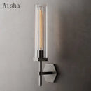 American luxury LED wall light with crystal and gold metal shade