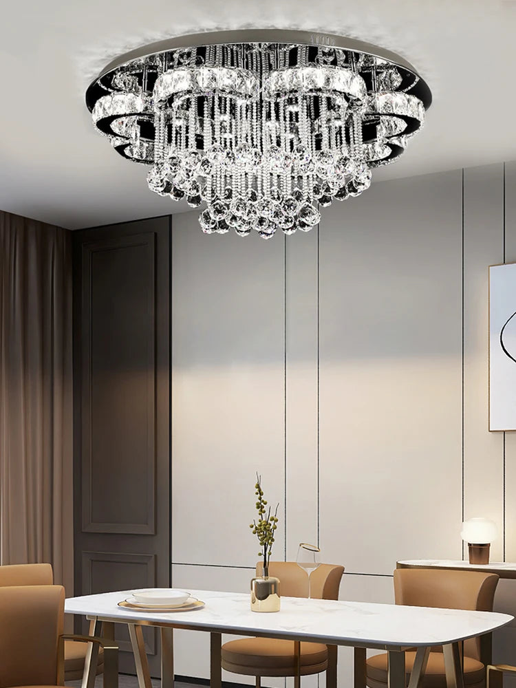Modern crystal ceiling light for elegant lighting - vue 4 sur 10