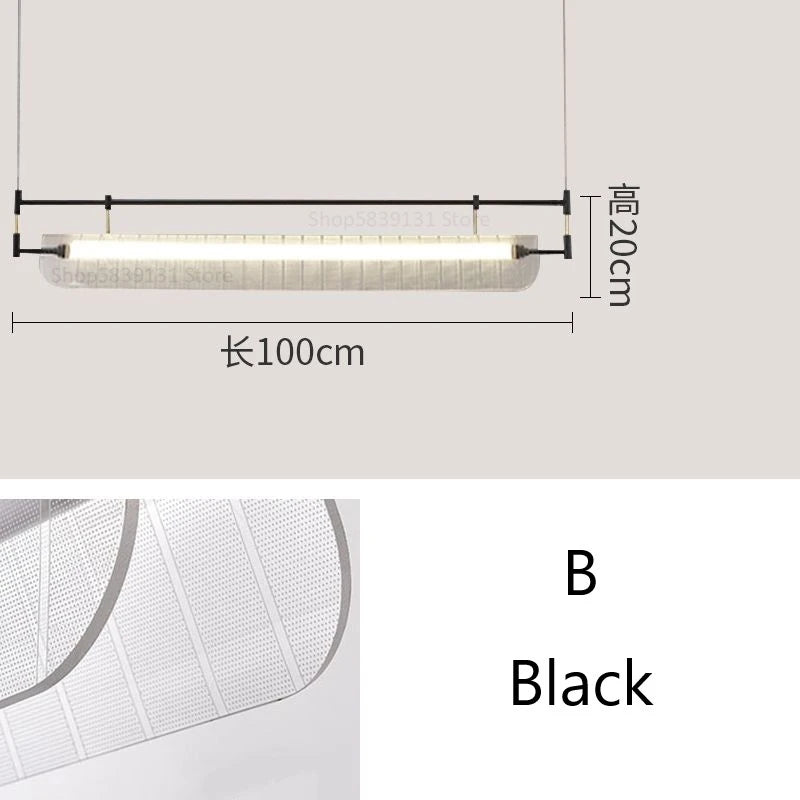 Modern Italian minimalist acrylic LED pendant light - vue 9 sur 18