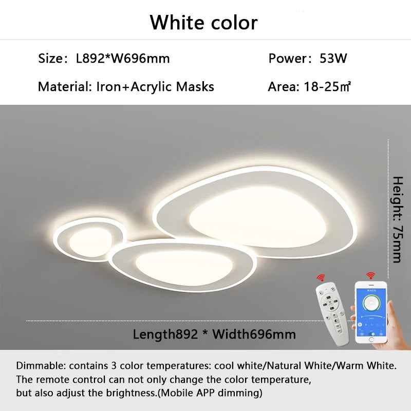Modern dimmable chandelier for stylish interior decor - vue 11 sur 11