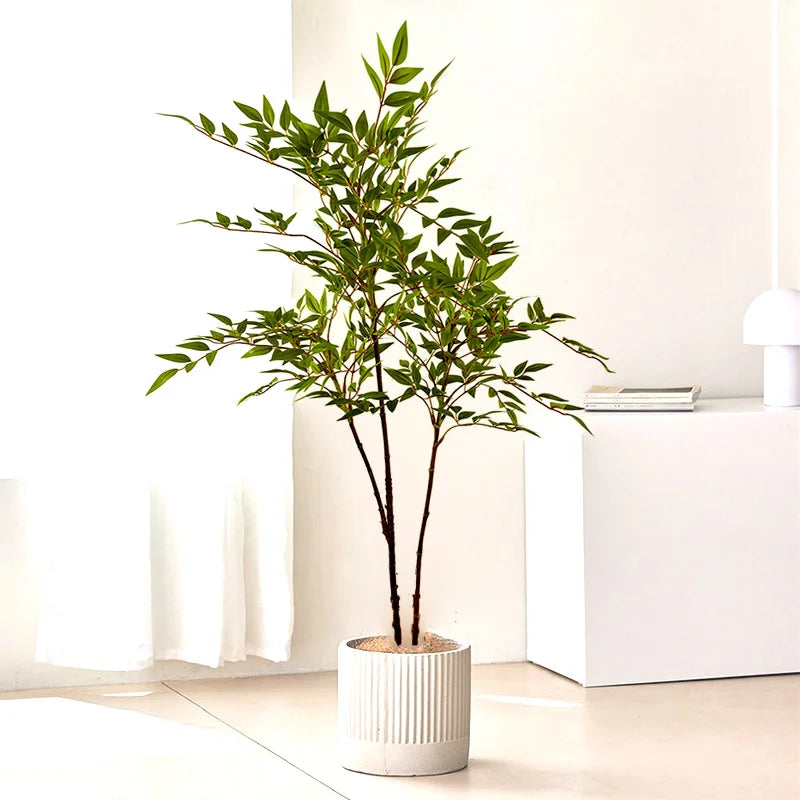 Large artificial ficus branch for indoor and outdoor decoration