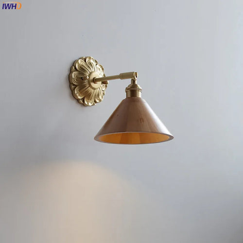 Iwhd walnut wood LED decorative nordic wall light - vue 6 sur 23