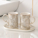 decorative and practical marbled ceramic bathroom accessories