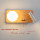 Simple solid wood LED wall light decorative magic bean study lamp