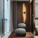 Minimalist brass LED wall light for restaurant and hallway