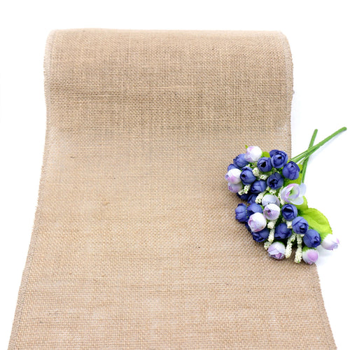 Rustic country style linen table runner - vue 7 sur 11