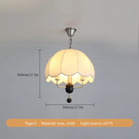 French luxury fabric chandelier for interior decoration